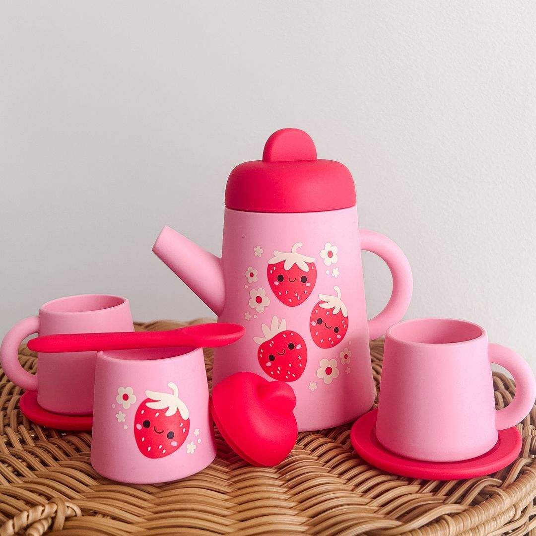 Tiger Tribe - Silicone Tea Set - Strawberry Patch