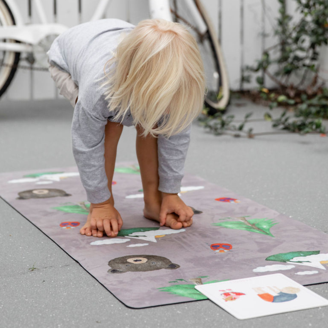 Mindful & Co Kids Yoga Mat Nature Print – Non-Slip & Eco-Friendly