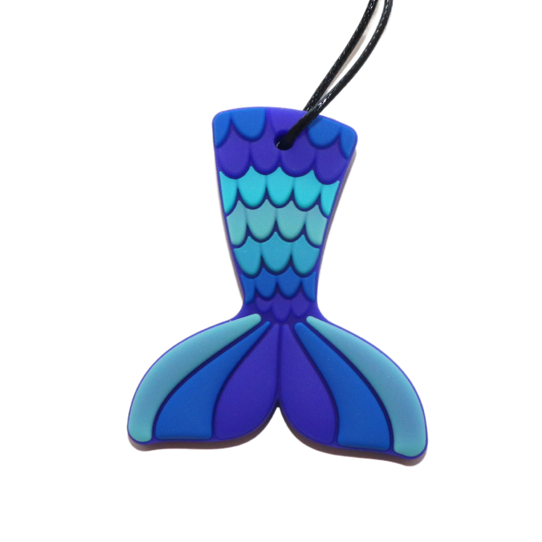 Jellystobe Mermaid Tail Sensory Chew Pendant