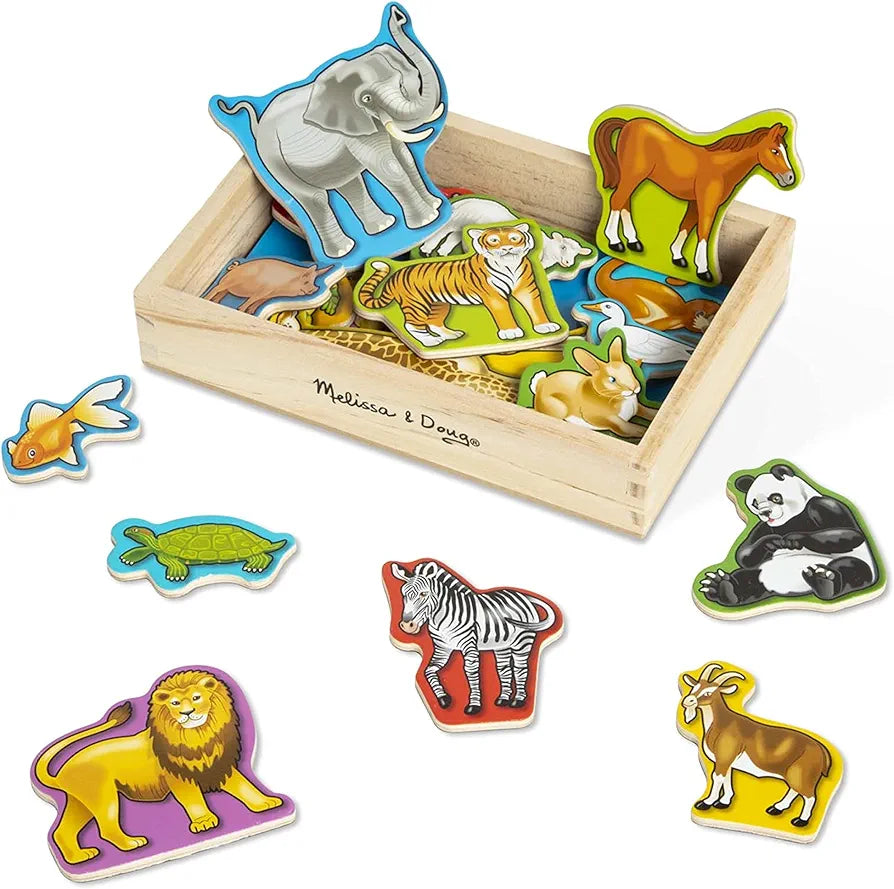 Melissa & Doug - Wooden Animal Magnets - 20pc