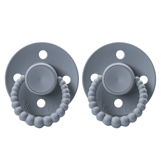 CMC Bubble Dummies Pack Of 2 - Light Grey