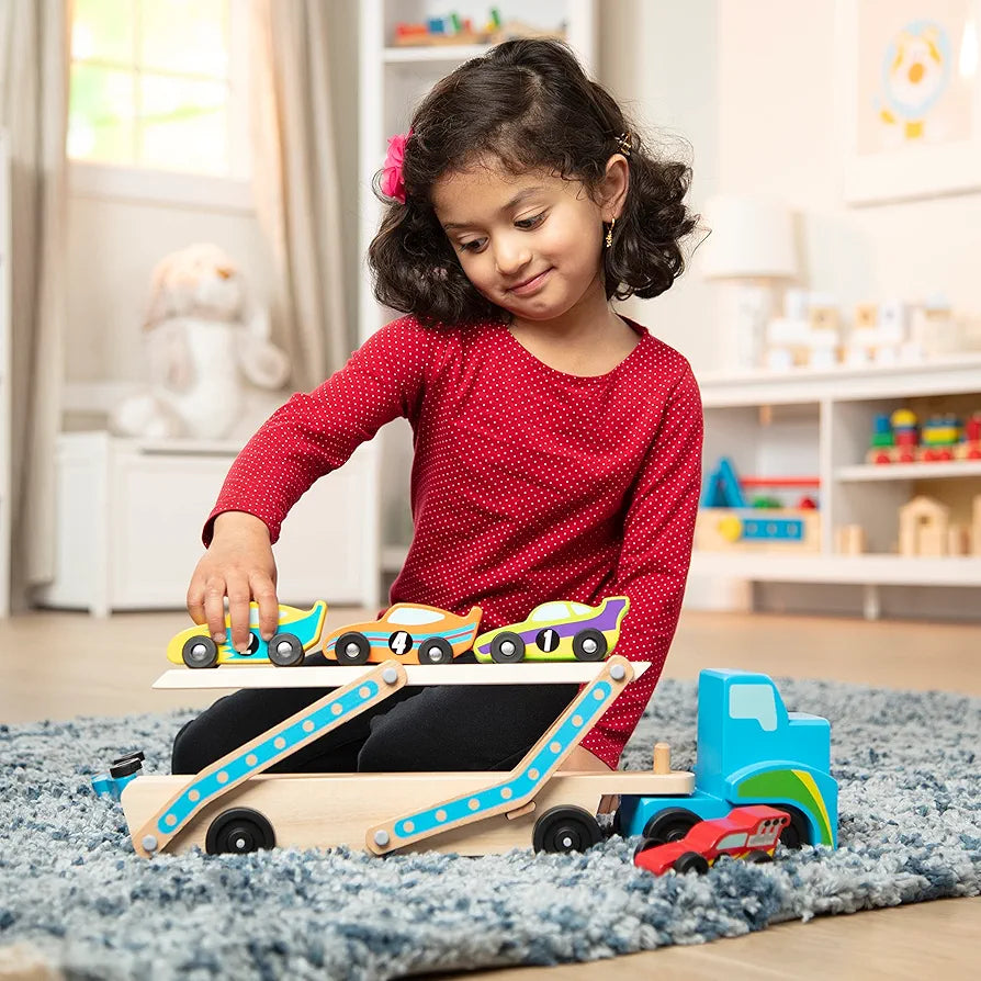 Melissa & Doug - Jumbo Race-Car Carrier