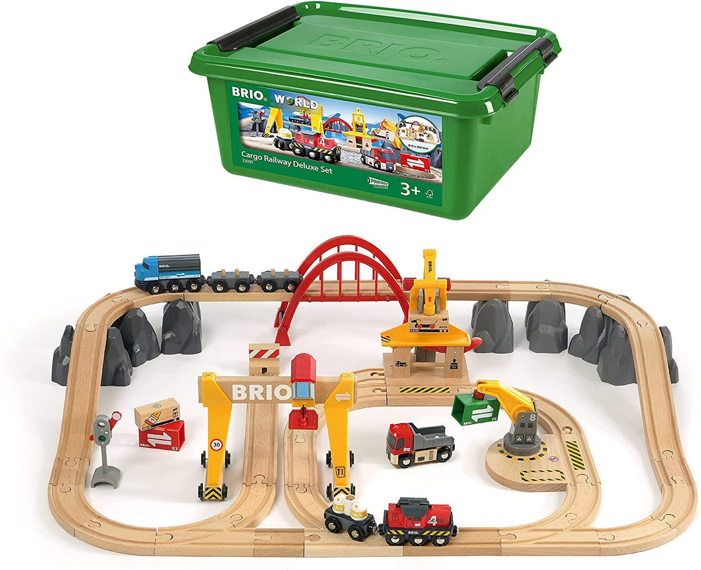 BRIO - Cargo Railway Deluxe Set 54 pieces