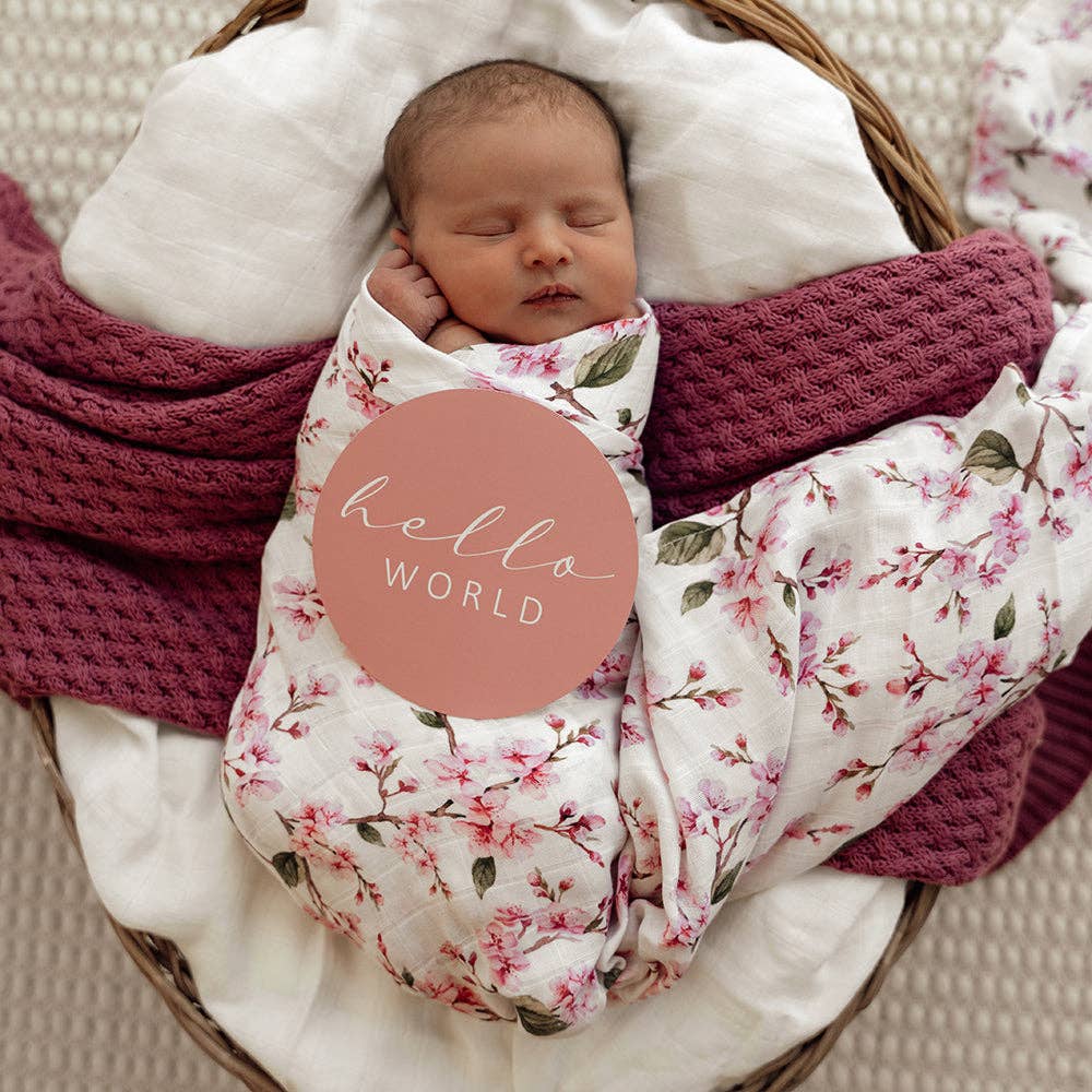 Snuggle Hunny Cherry Blossom Organic Muslin Wrap