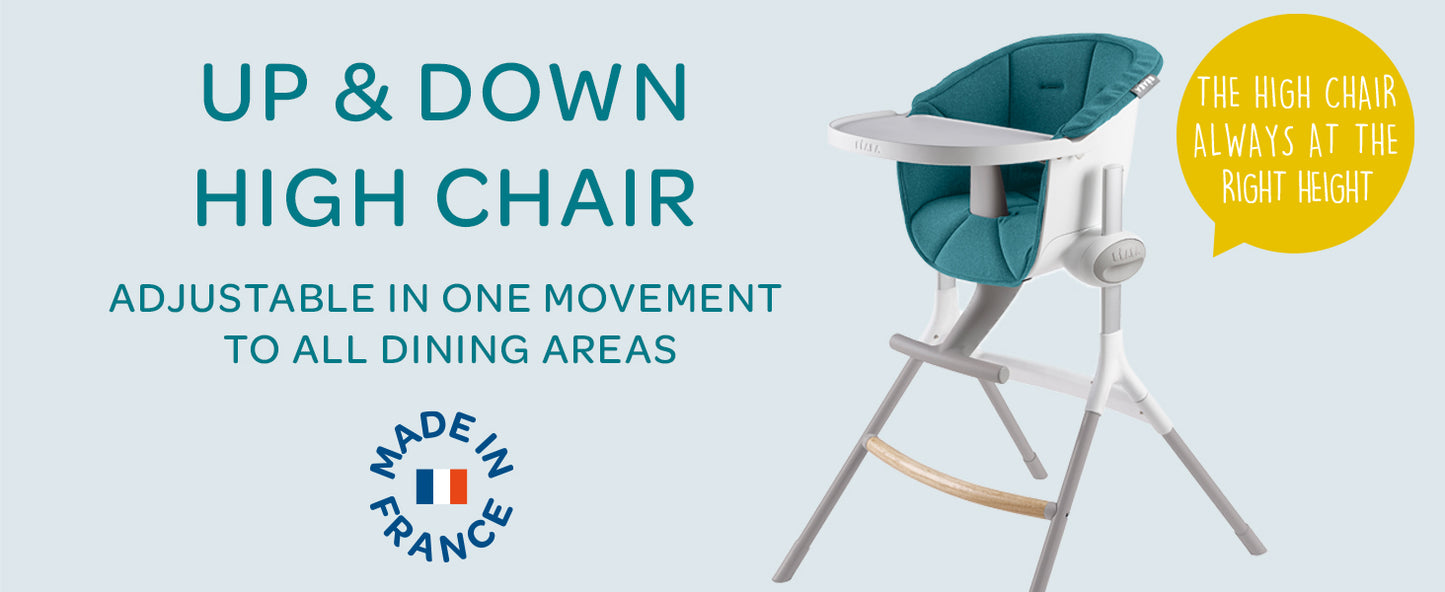 Beaba Up & Down High Chair - Mineral Grey