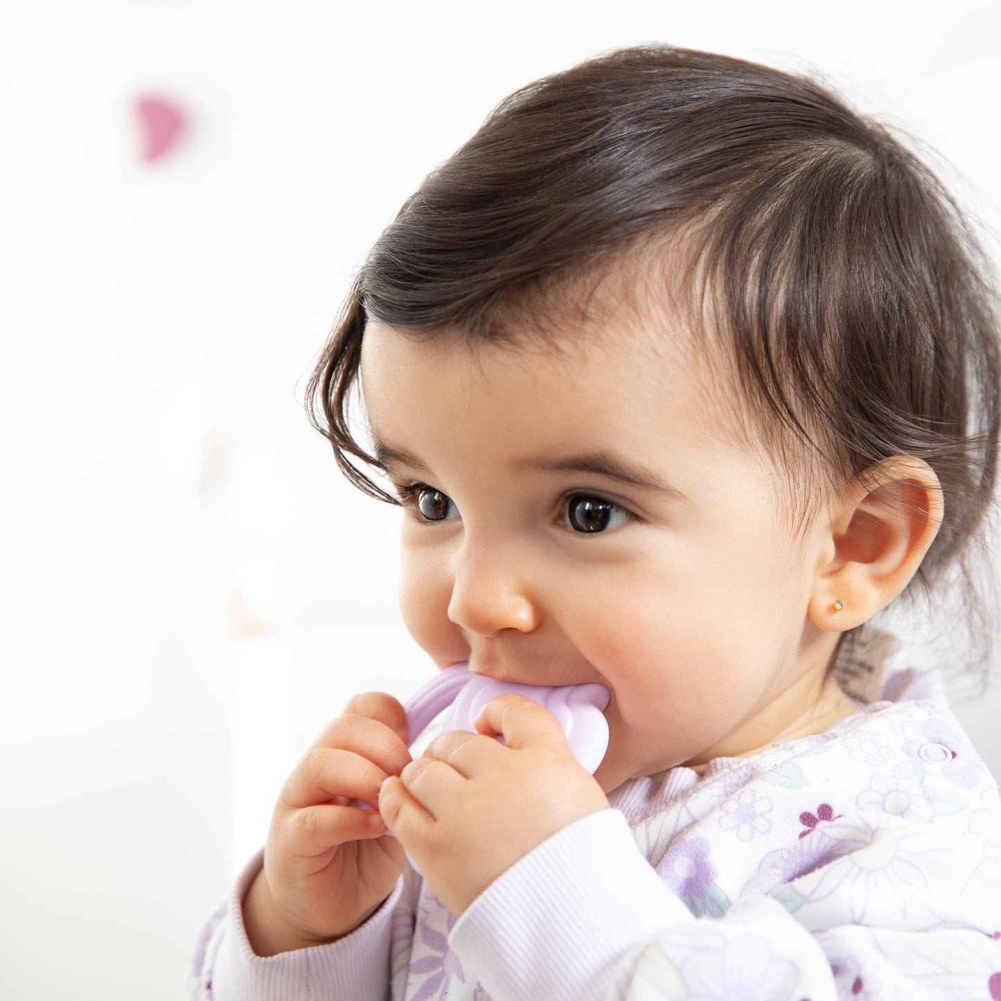 2pk Silicone Teether - Stars & Cloud Pink