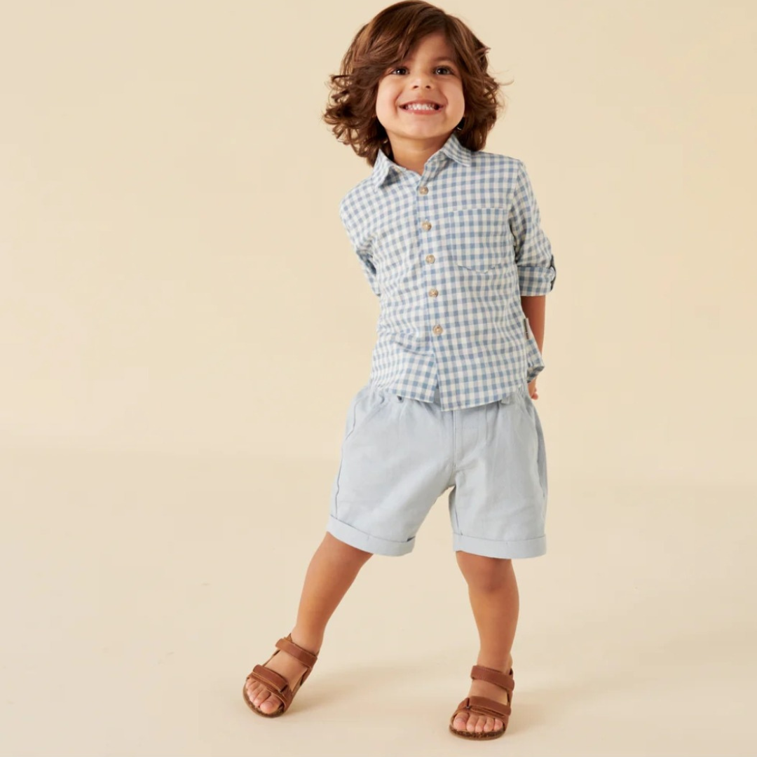 Finley Linen Shirts - Ice Blue