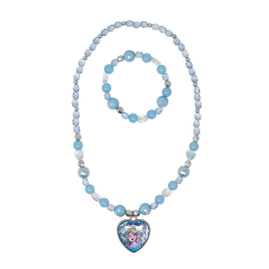 Disney Frozen Elsa Necklace & Bracelet Set