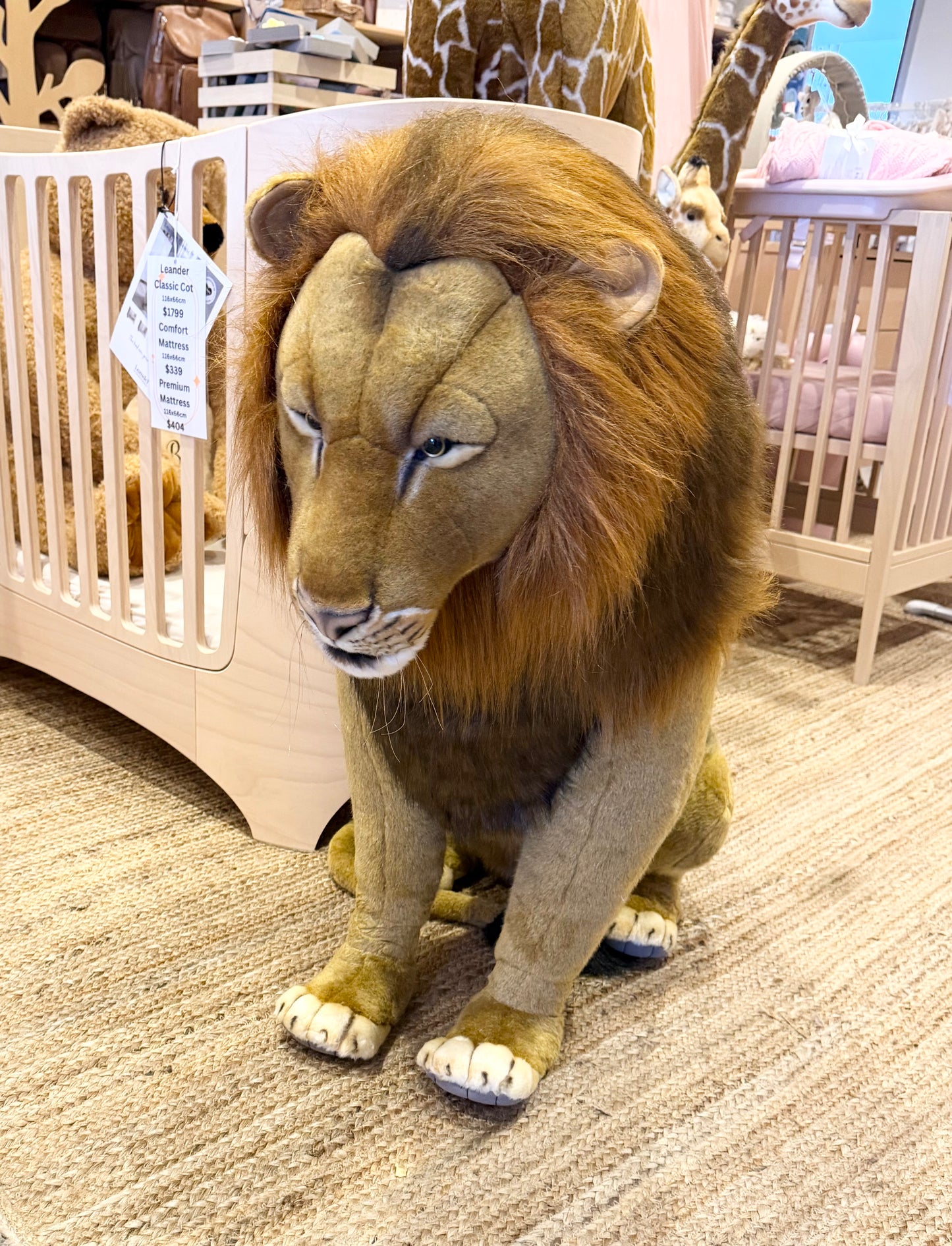 HANSA CREATIONS MALE LION SITTING 80CM