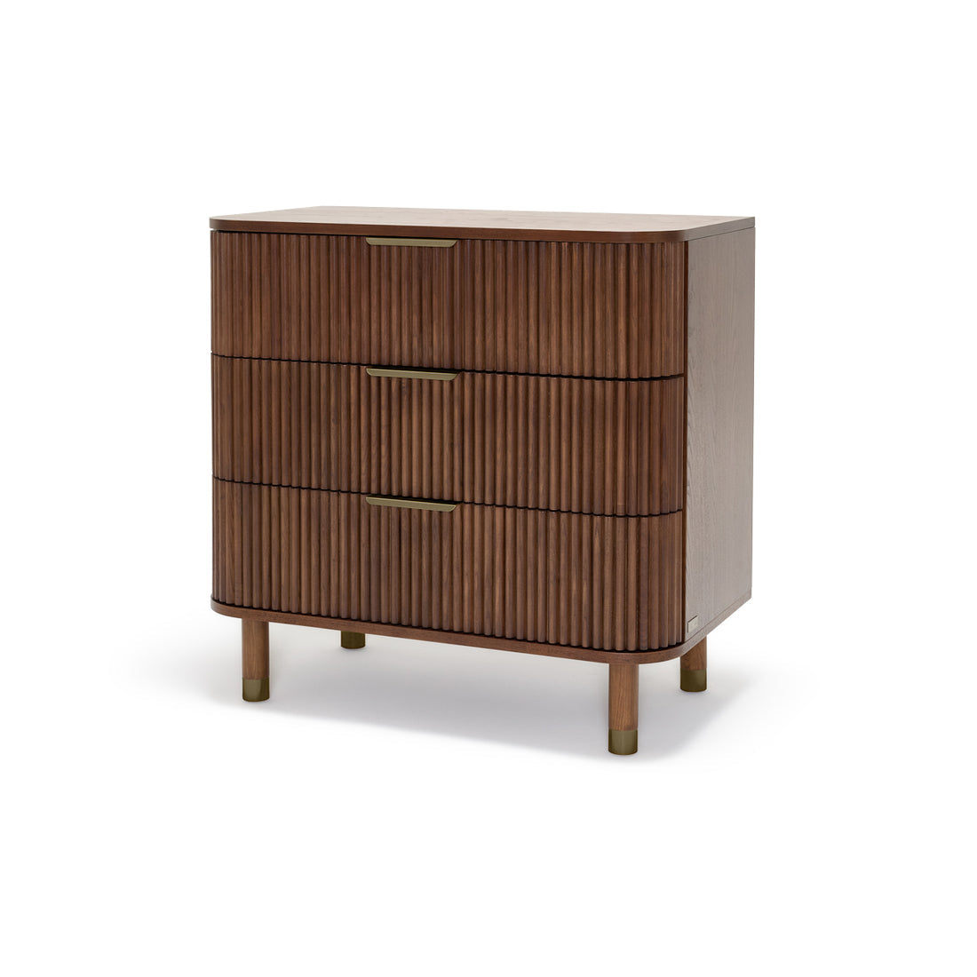 BabyRest Juno Chest - Luxe Walnut + FREE White Aster Nappy Bin
