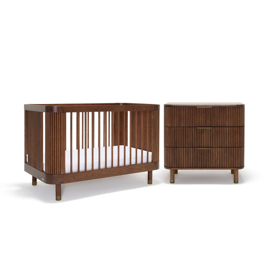 Juno Cot & Chest Nursery Package - Luxe Walnut
