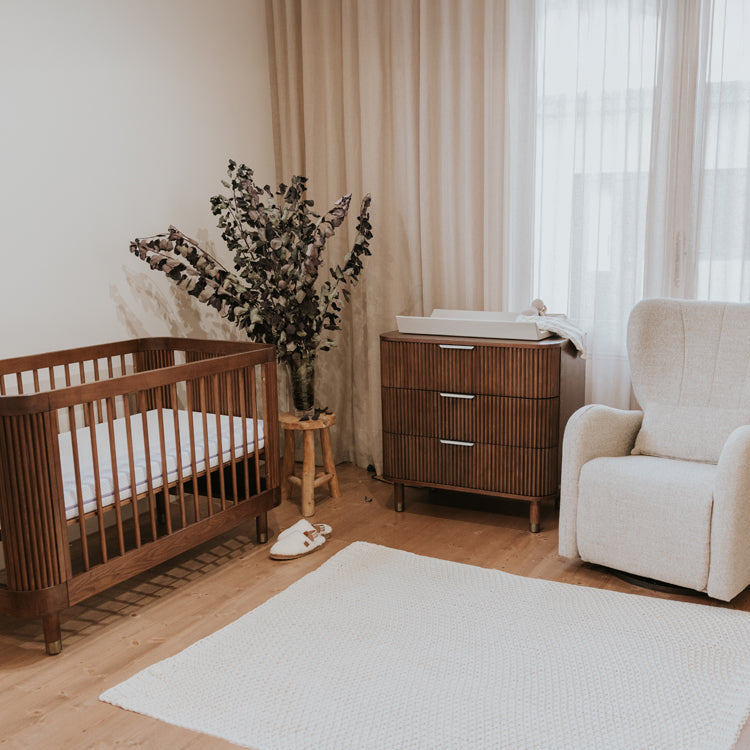 Juno Cot & Chest Nursery Package - Luxe Walnut