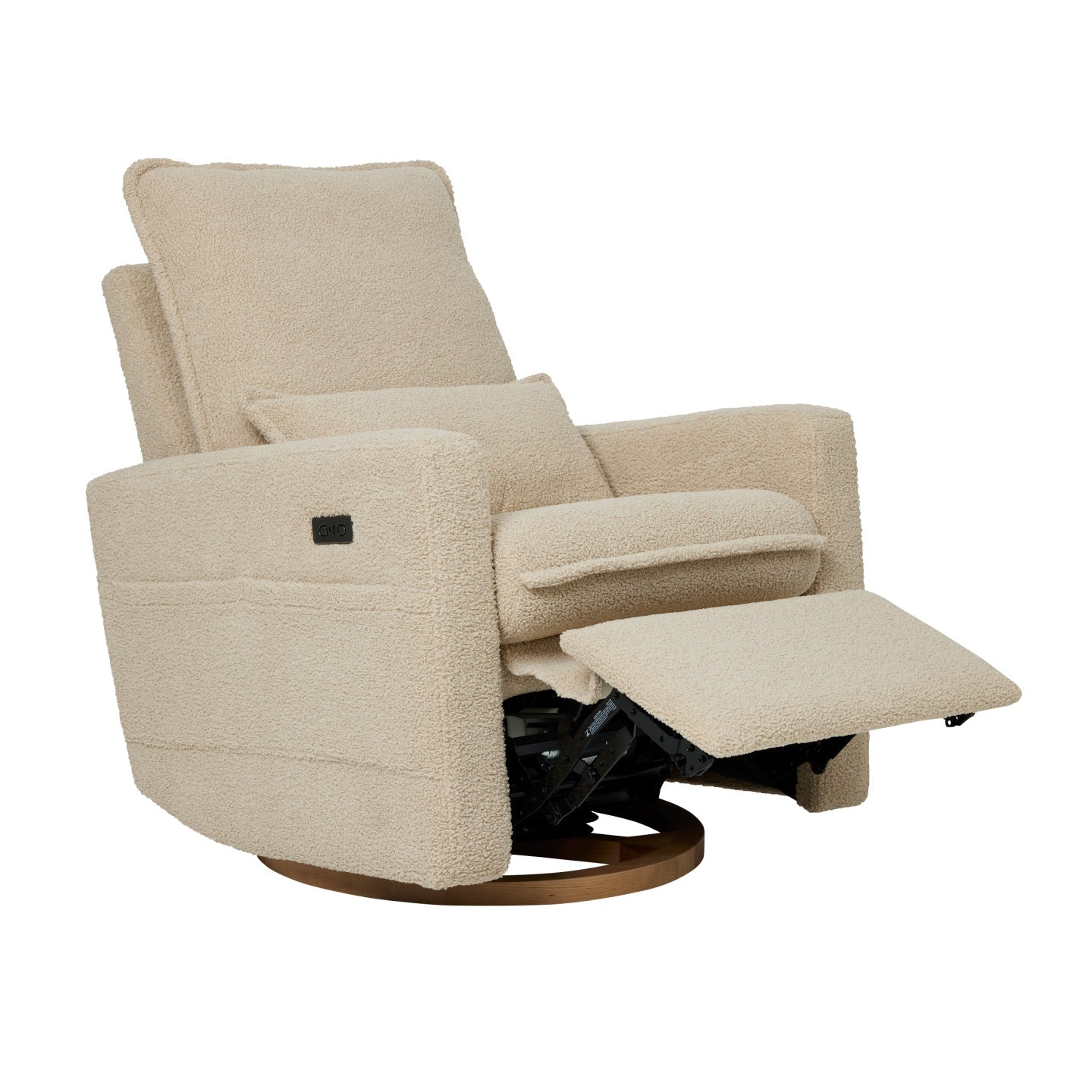 iL TuTTo Frankie Electric Recliner Glider Nursery Chair in Taupe Teddy