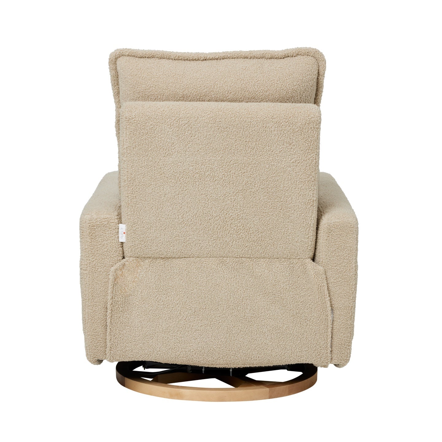 iL TuTTo Frankie Electric Recliner Glider Nursery Chair in Taupe Teddy