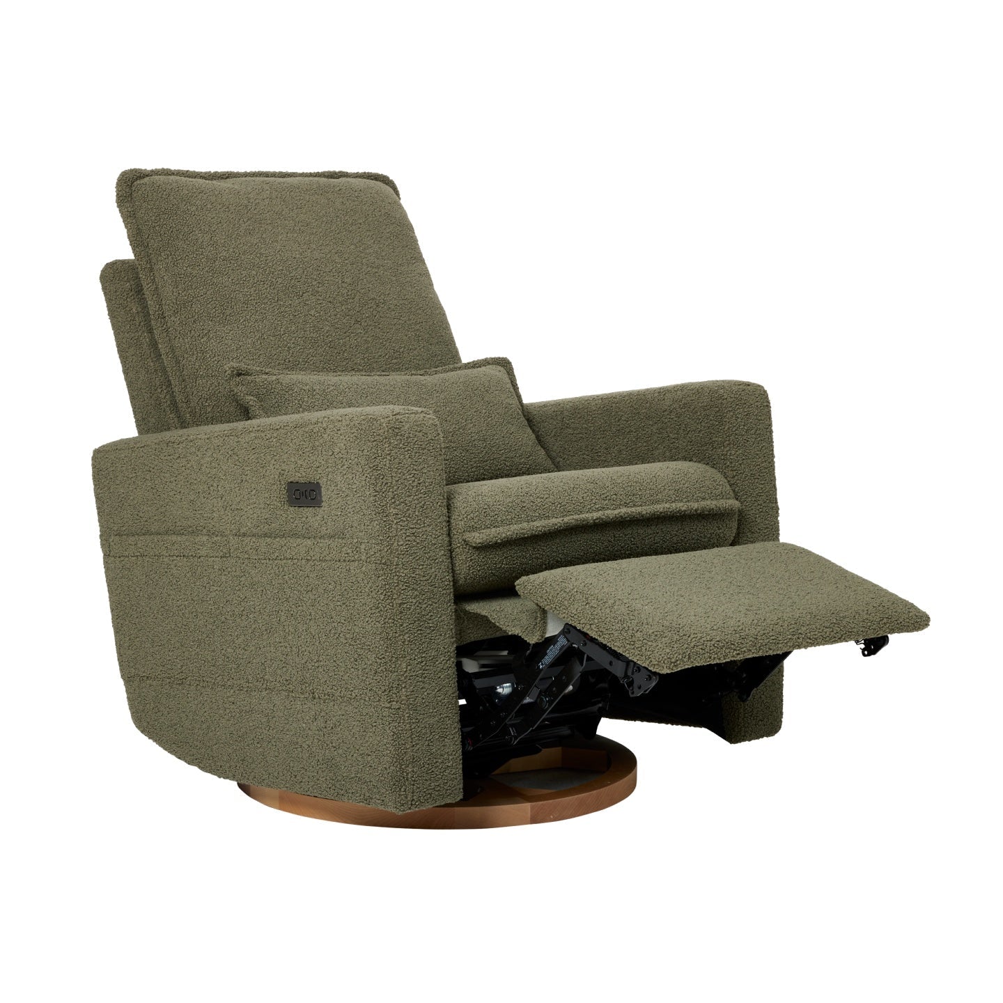 iL TuTTo Frankie Electric Recliner Glider Nursery Chair in Olive Teddy