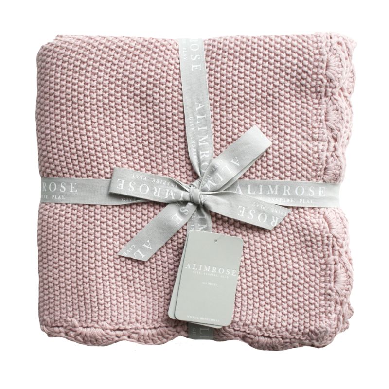 Alimrose Knit Mini Moss Stitch Baby Blanket