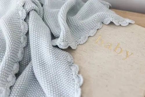 Alimrose Knit Mini Moss Stitch Baby Blanket