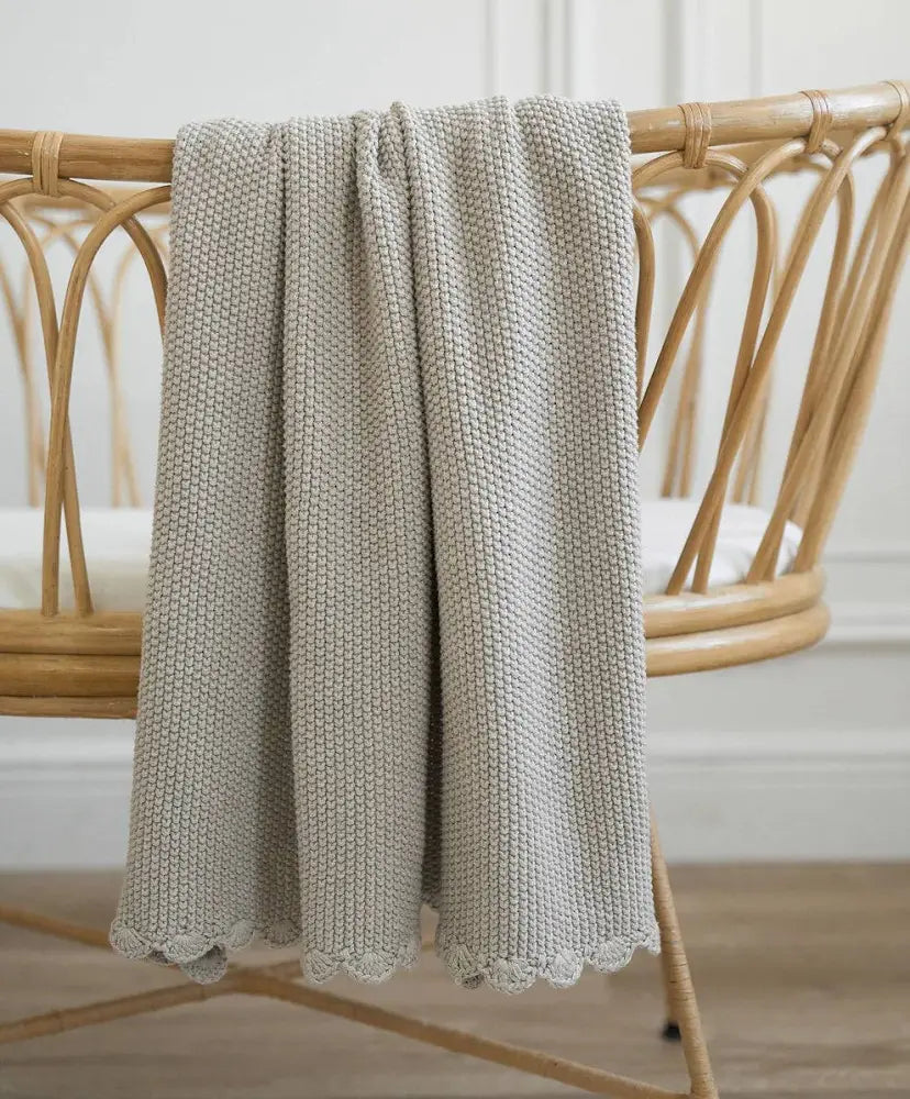Alimrose Knit Mini Moss Stitch Baby Blanket