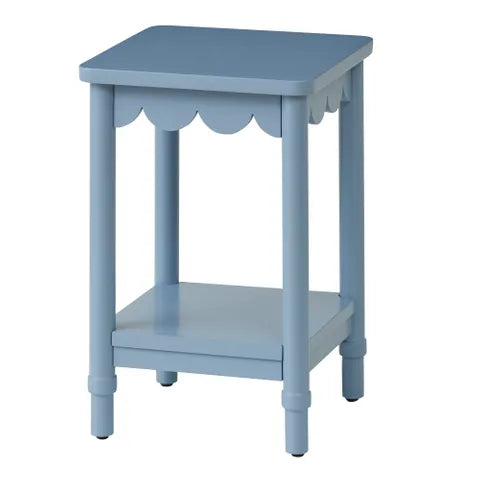 HUDSON WOOD SIDE TABLE 36X52CM BLUE