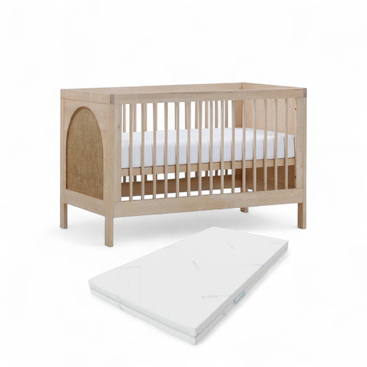 BabyRest Grove Cot + FREE ComfiCore Mattress - Vintage Ash