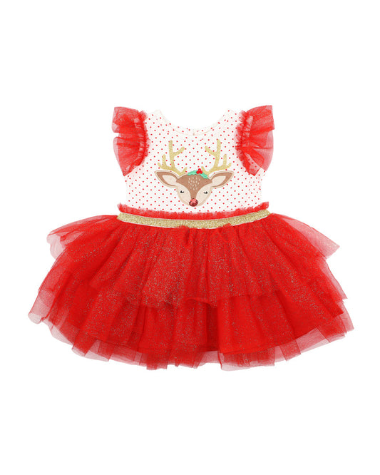 Bébé by Minihaha - REINDEER DRESS WITH LAYERED SKIRT