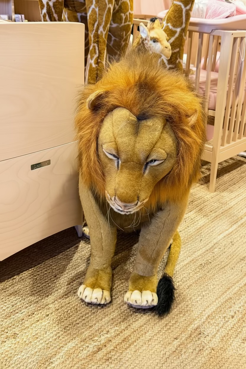 HANSA CREATIONS MALE LION SITTING 80CM