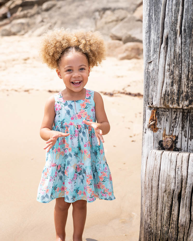 Minihaha Swim MILANA PRINT BLUE SUNDRESS