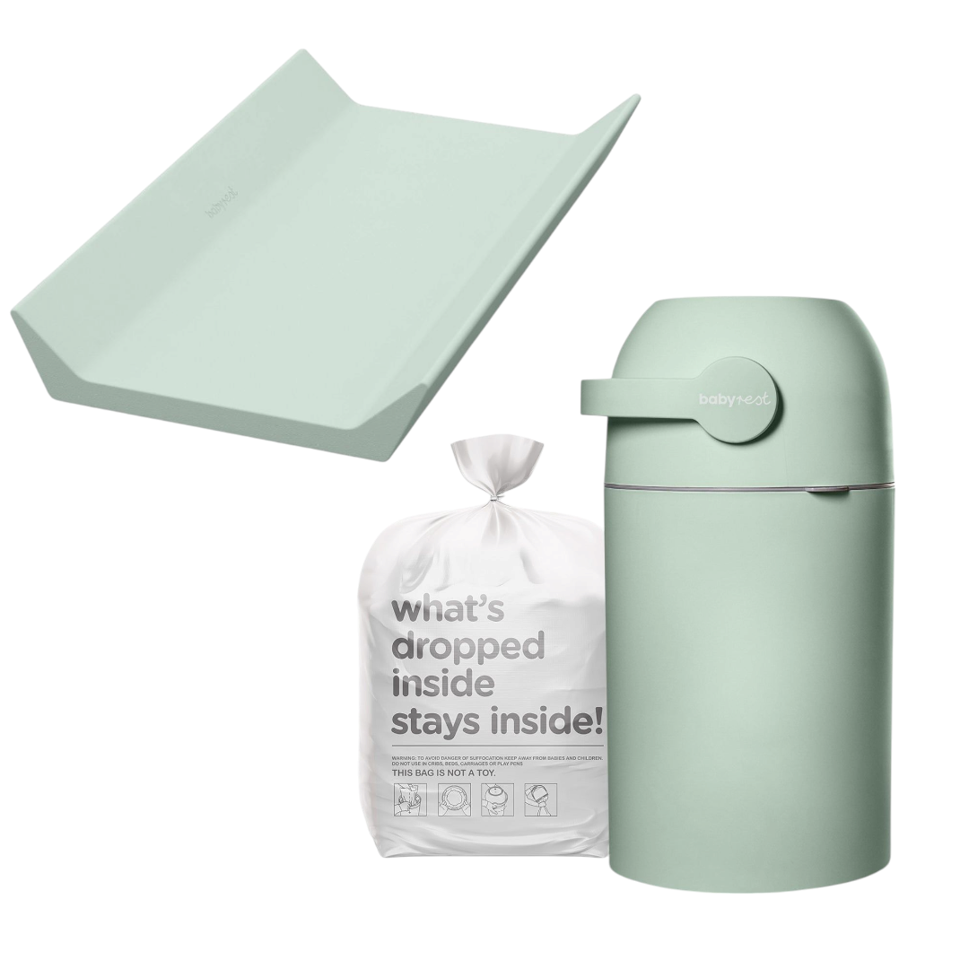 BabyRest Grove Cot, Chest, DuoCore Mattress & Waterproof Sheet Bundle + FREE NOVA CHANGE MAT & ASTER NAPPY BIN