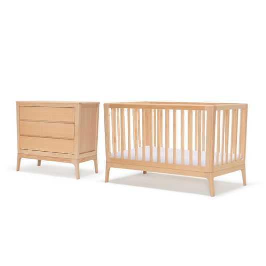 BabyRest Amara Cot & Chest Nursery Package - Beech