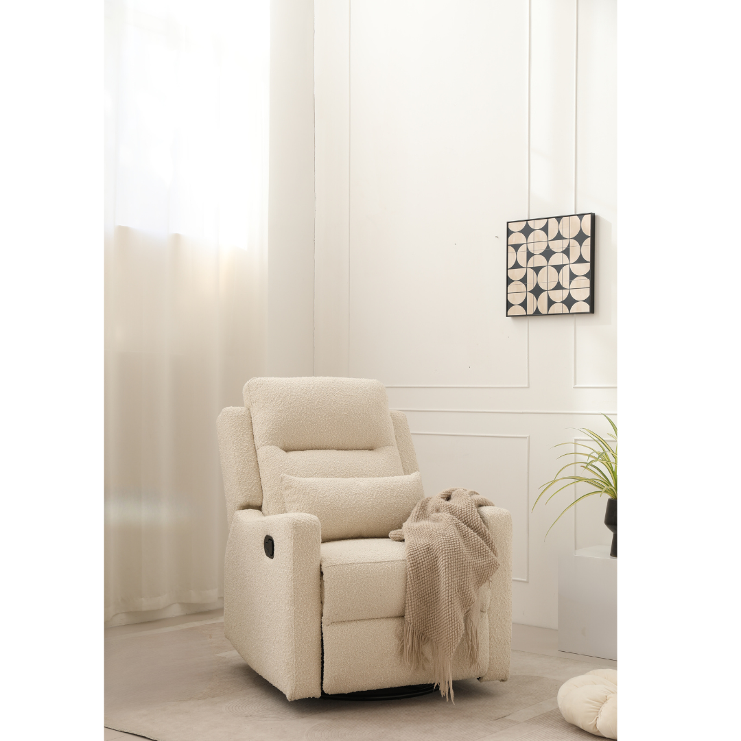 COCOON Rio Sandstone Boucle Manual Recliner