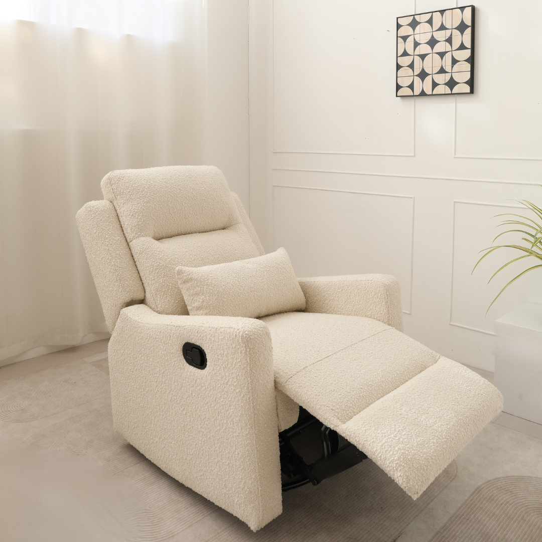 COCOON Rio Sandstone Boucle Manual Recliner