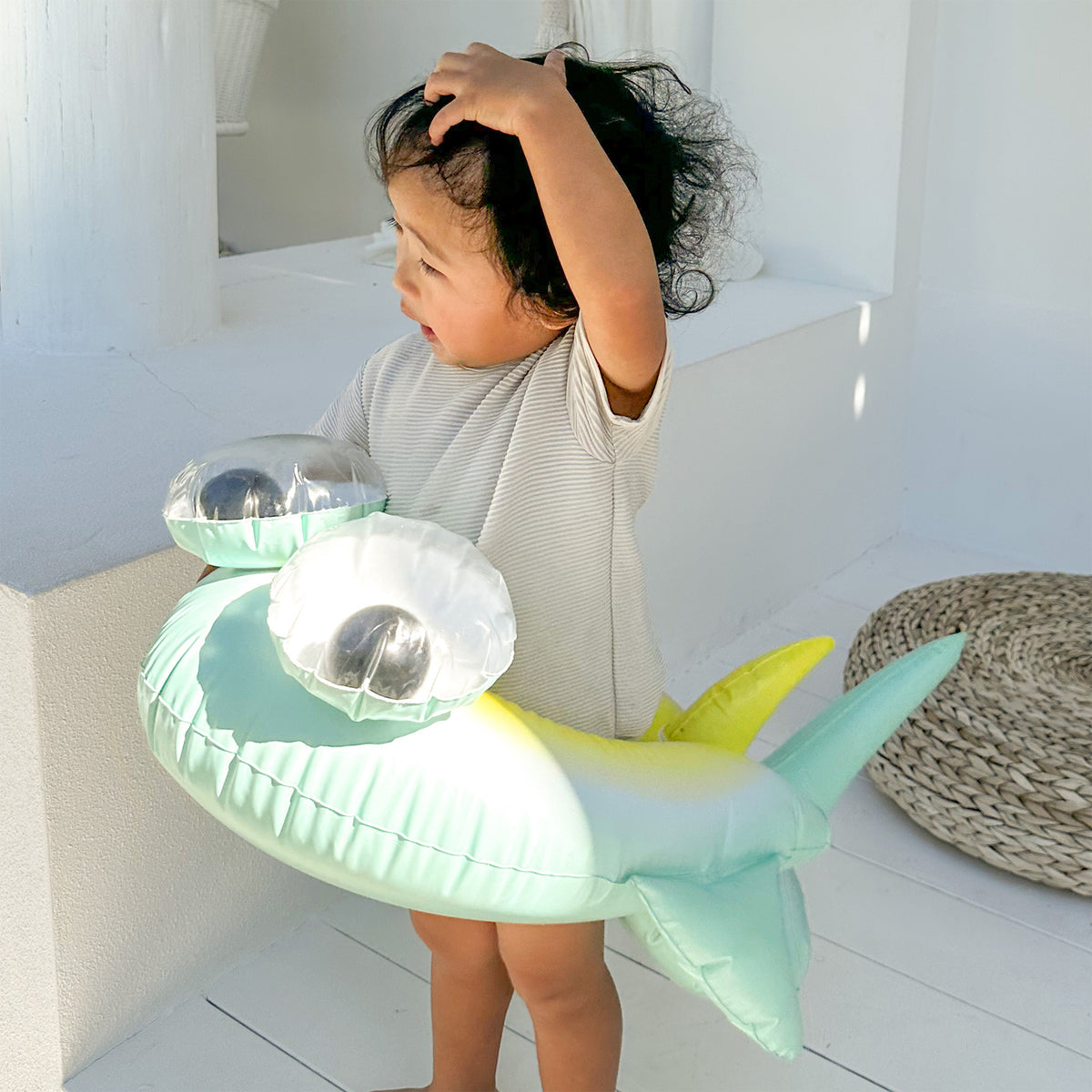 Sunnylife Kids Tube Pool Ring Salty the Shark Multi