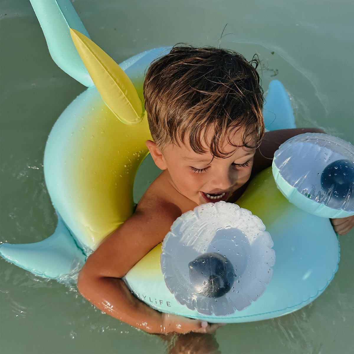Sunnylife Kids Tube Pool Ring Salty the Shark Multi