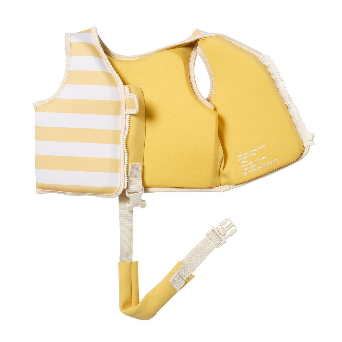 Sunnylife Kids Swim Vest - Sammy the Seagull Mustard Stripe
