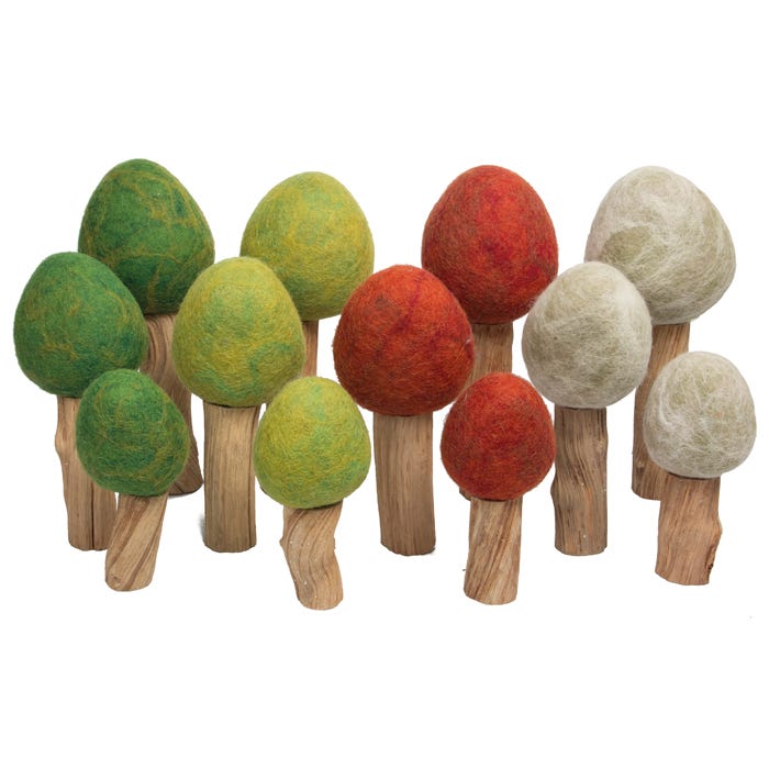 Papoose Toys Autumn Trees Set Of 3