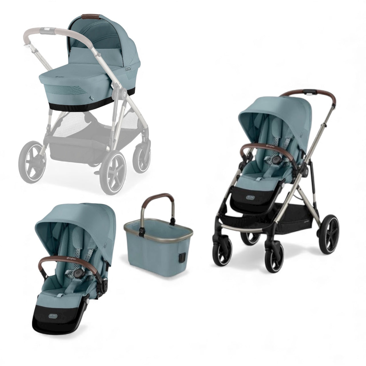 Cybex Gazelle S Pram + Carry Cot + 2nd Seat New 2023 Model