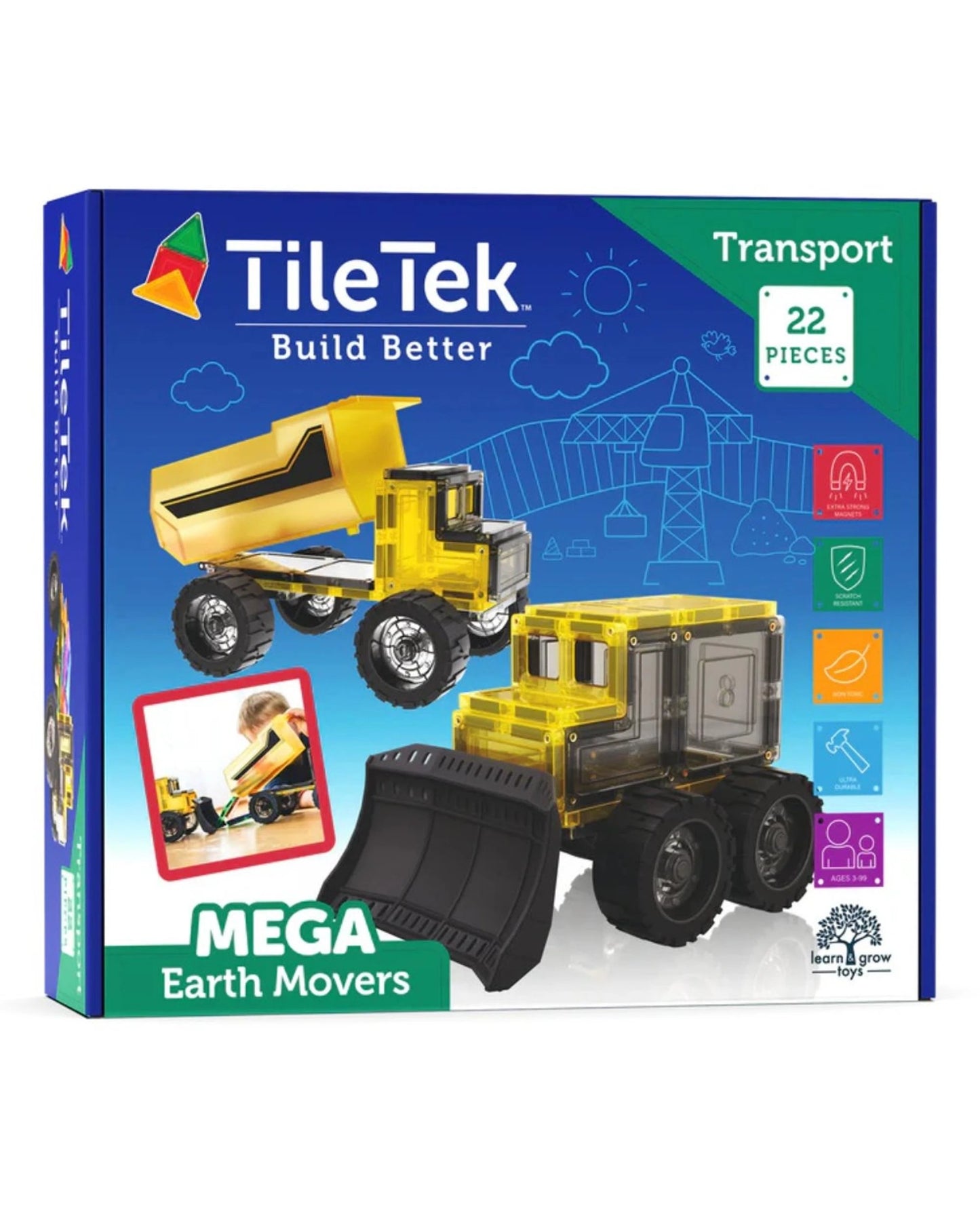 TileTek - 22 Piece Mega Earth Movers