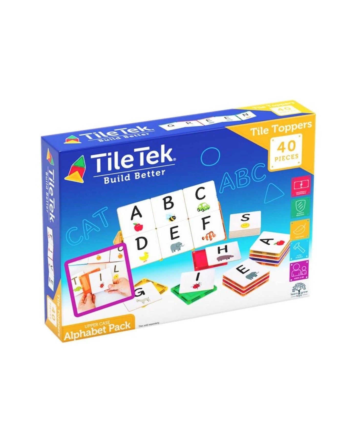 TileTek - 40 Piece Tile Topper - Alphabet UPPER Case Pack