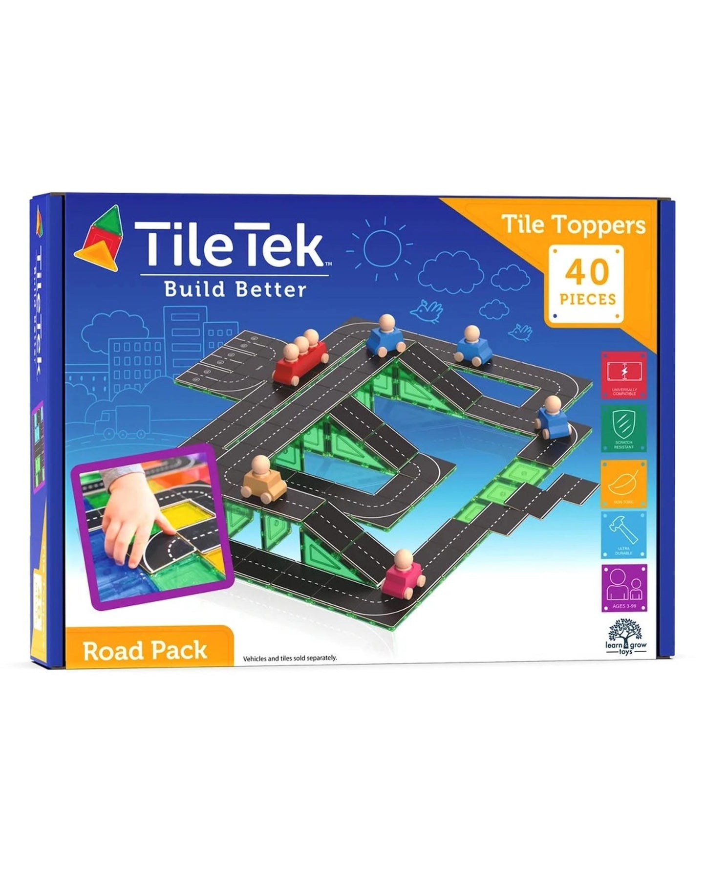 TileTek - 40 Piece Tile Topper - Road Pack