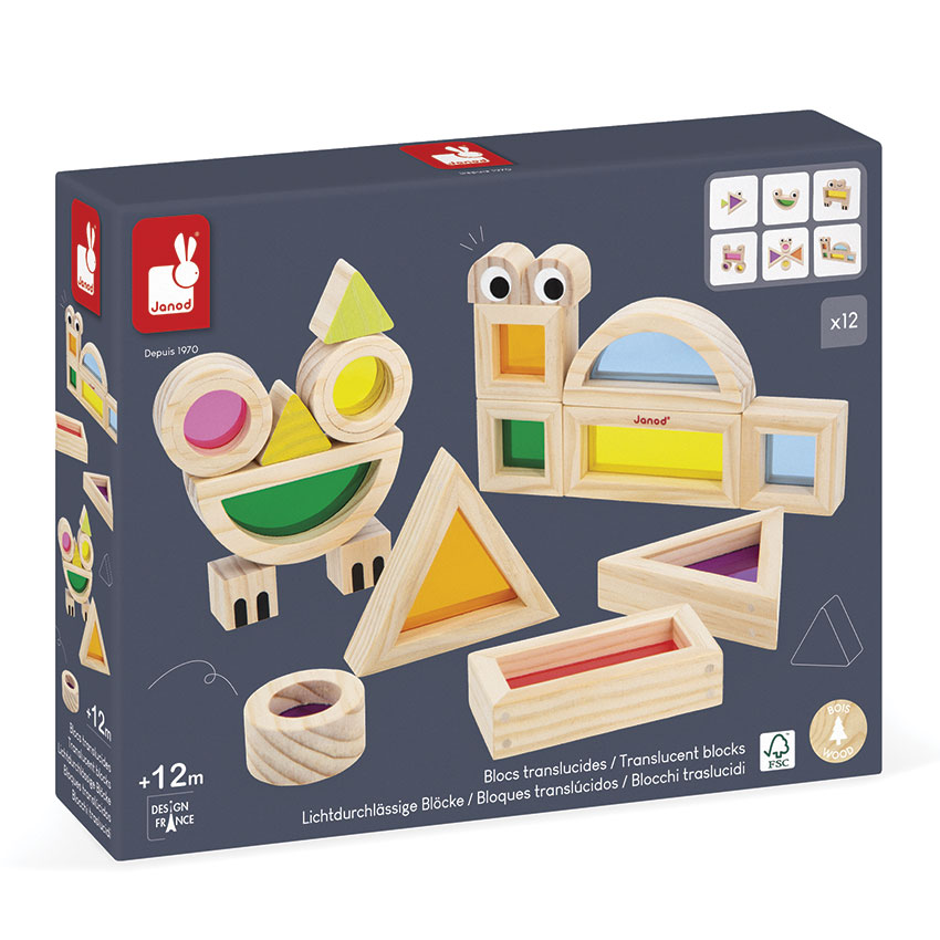 Janod - Translucent Wooden Blocks