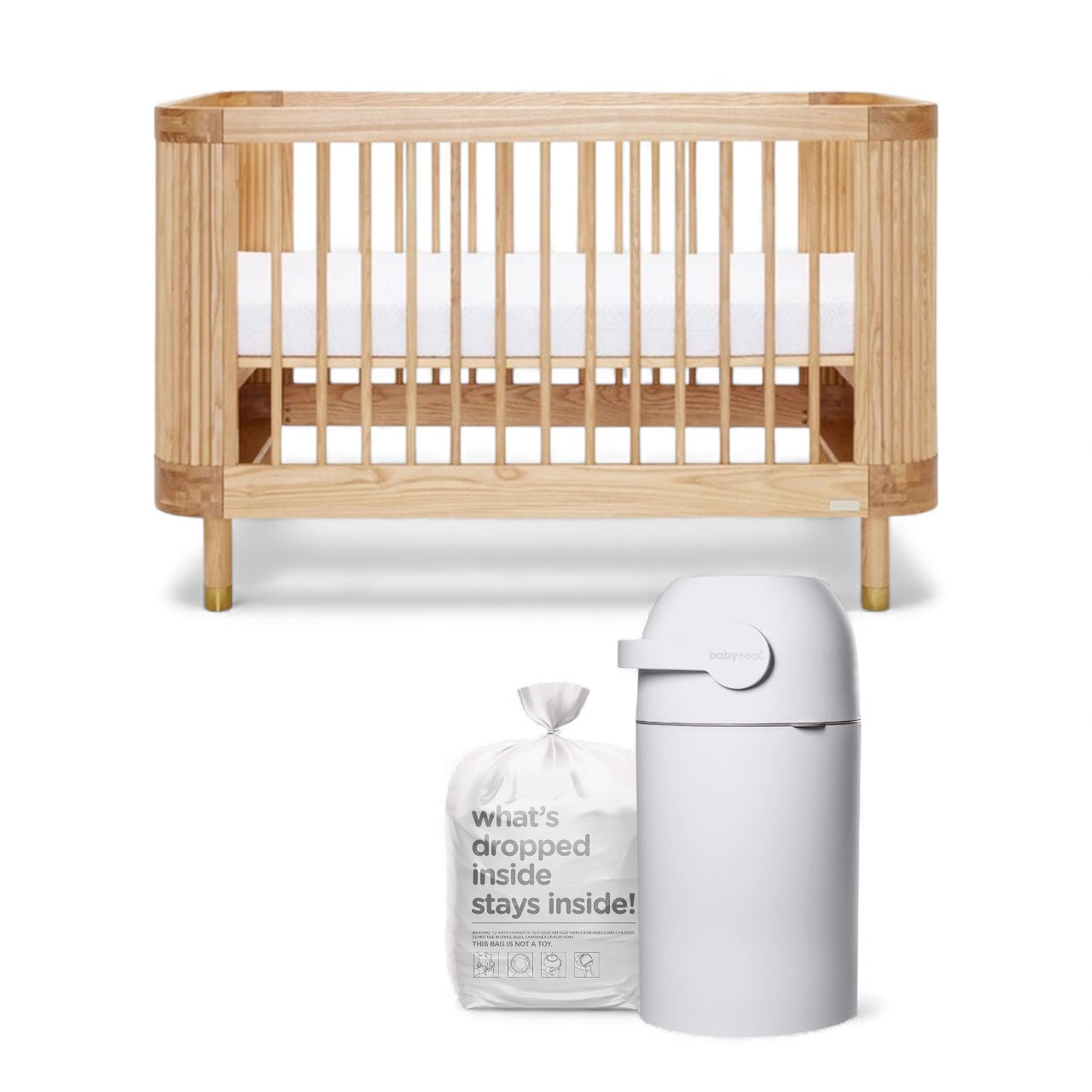 BabyRest Juno Cot + FREE Nova Change Mat Or Aster Nappy Bin Or Comficore Mattress