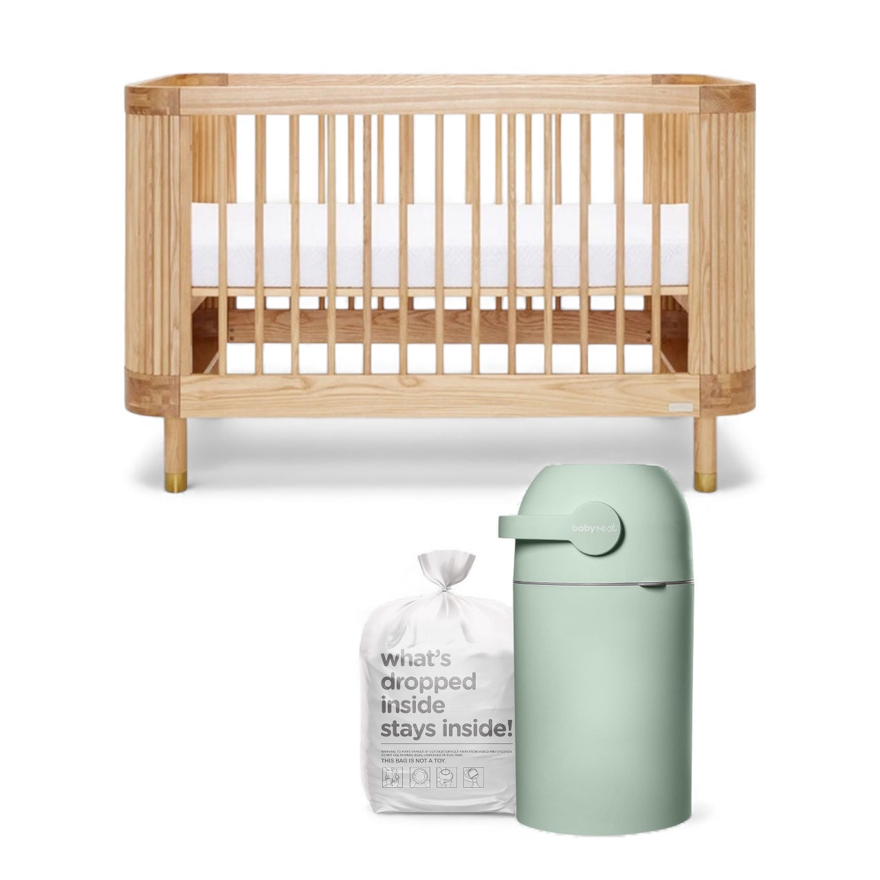 BabyRest Juno Cot + FREE Nova Change Mat Or Aster Nappy Bin Or Comficore Mattress