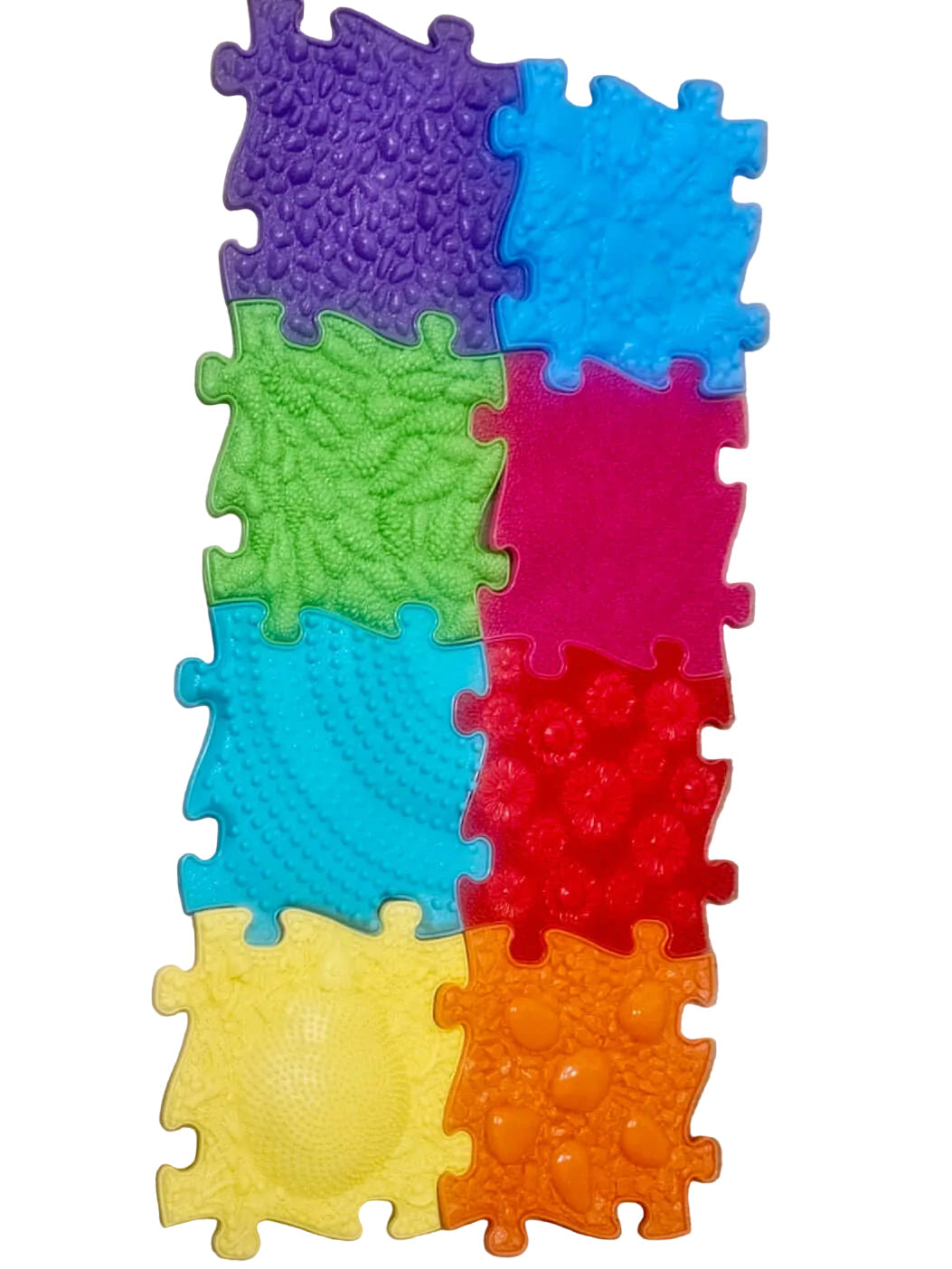 Muffik Rainbow Tactile Sensory Floor Rainbow Mat 8 Piece Set