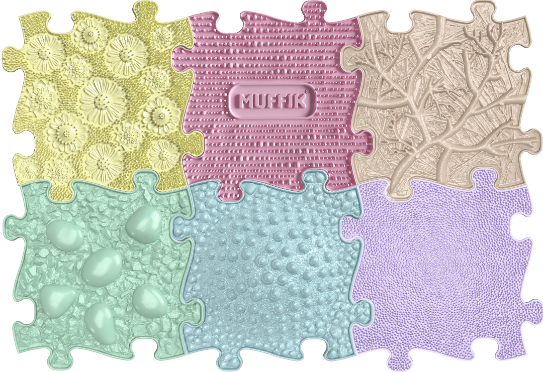 Muffik Tots Sensory Playmat Pastel 6 Piece Set