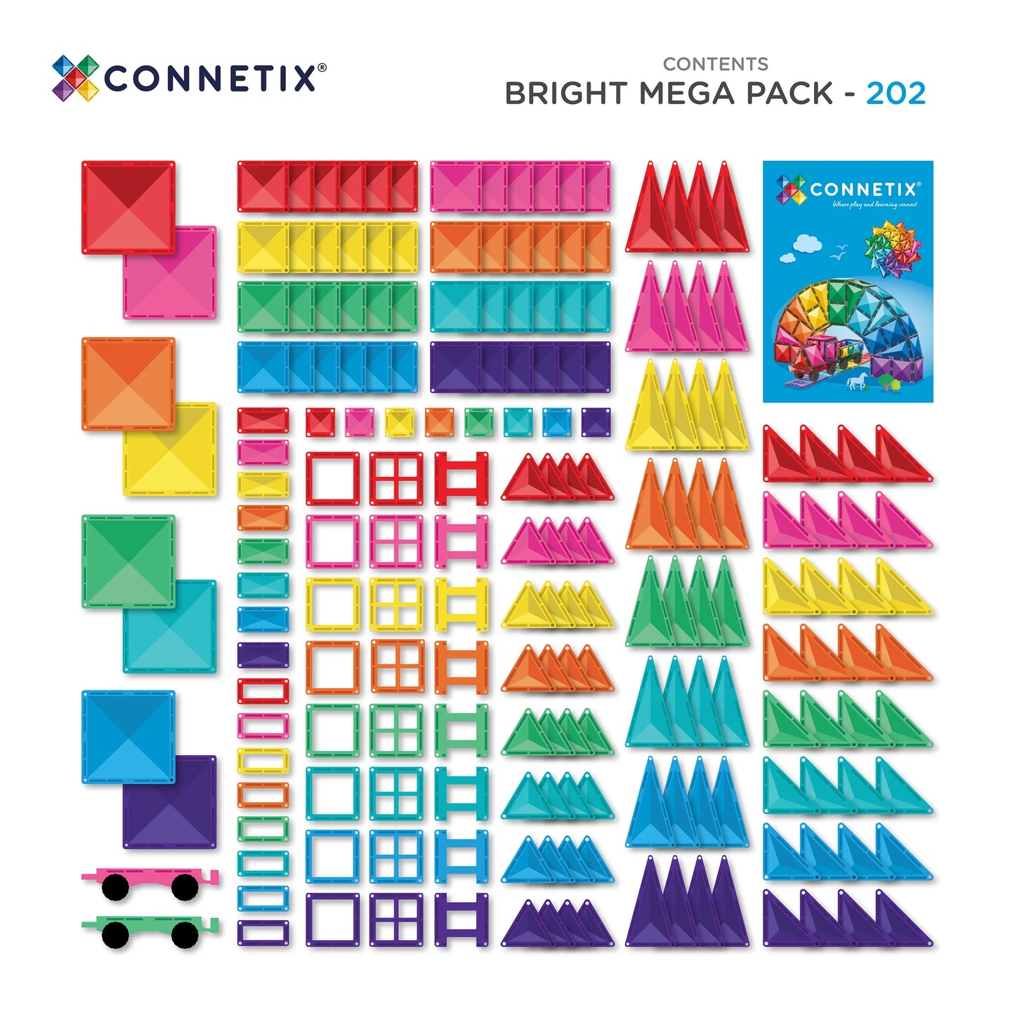 Connetix Bright Mega Pack 202 pc