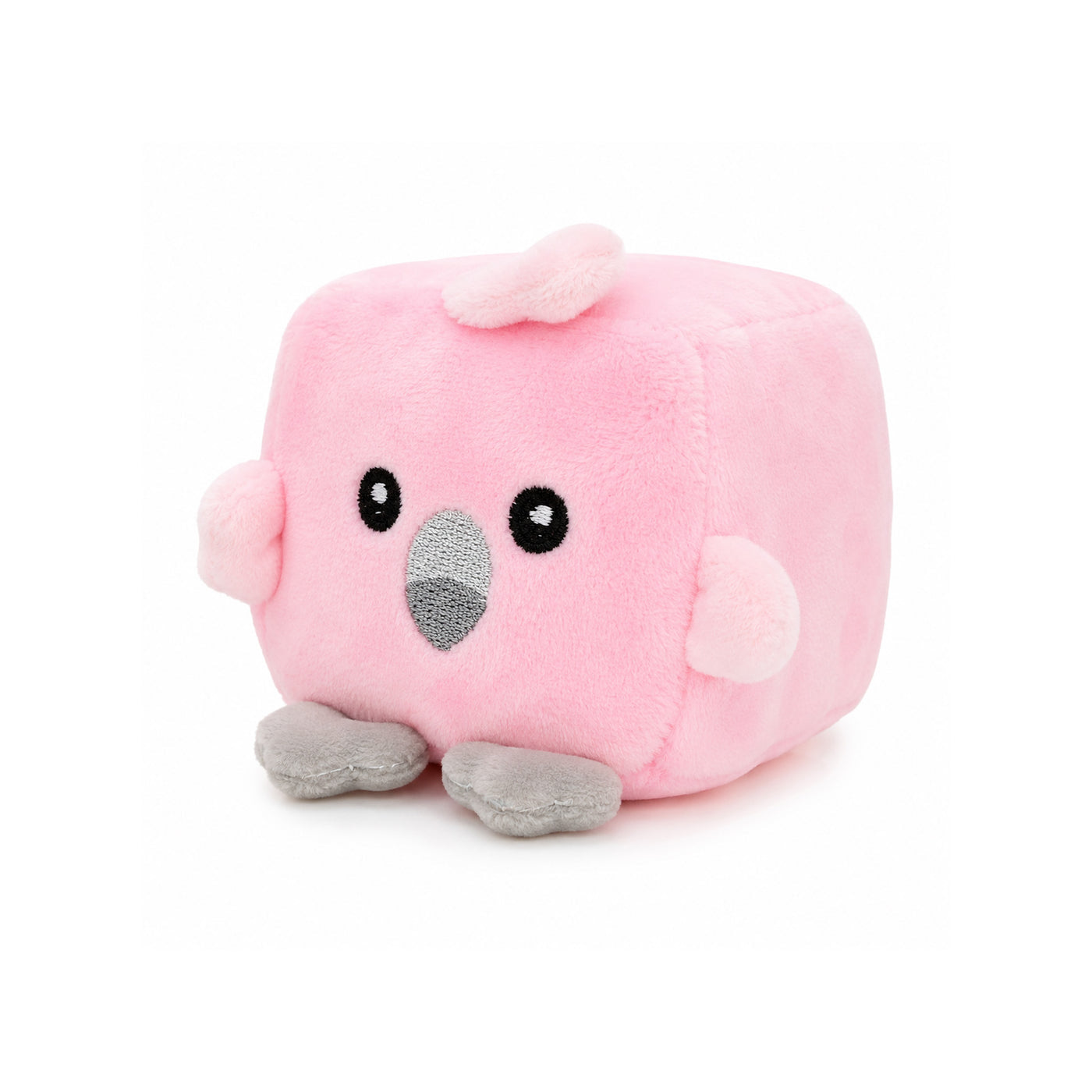 Pink Poppy Squishy Plush Animal Cube