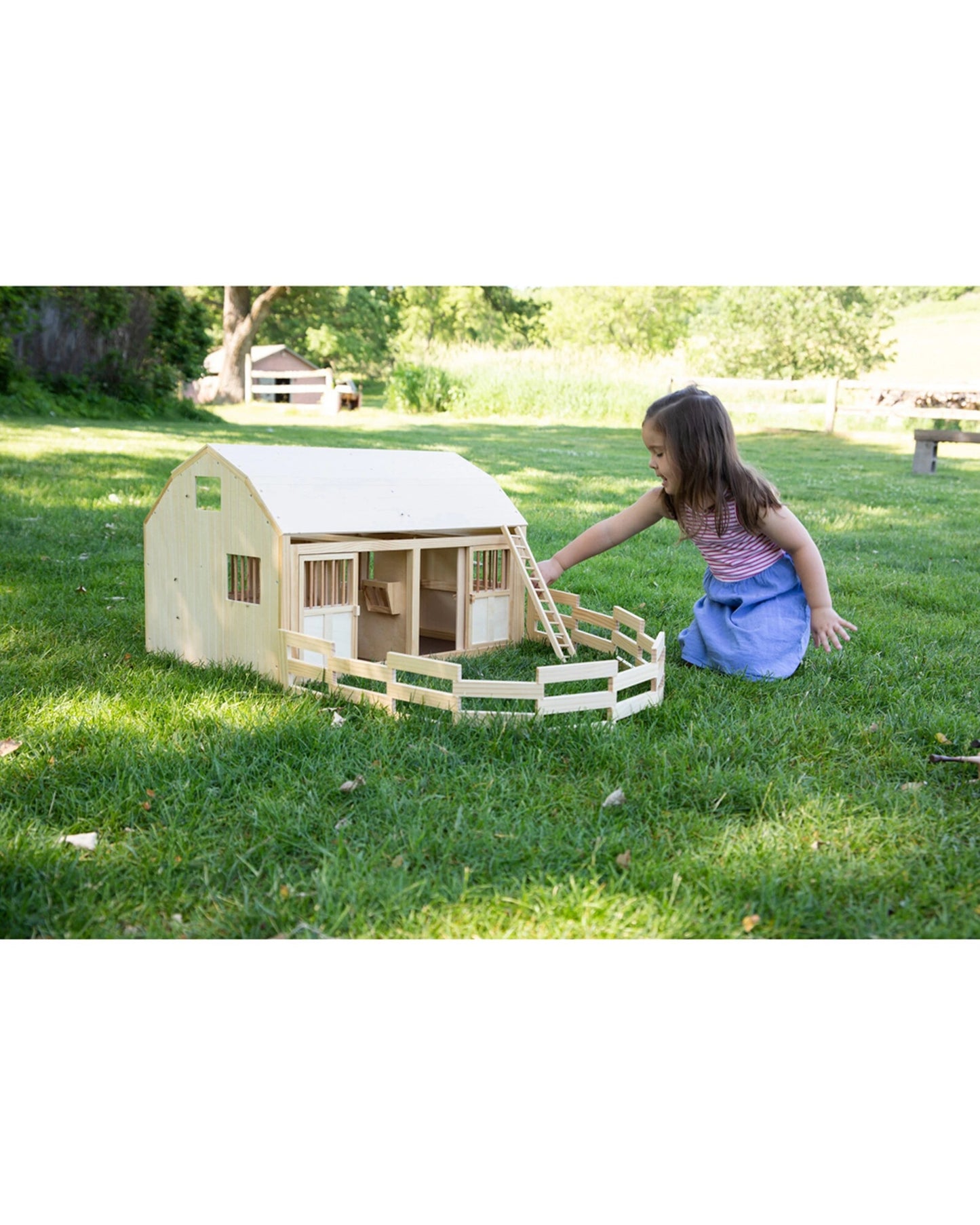 Countryside Wooden Toy Stable & Corral
