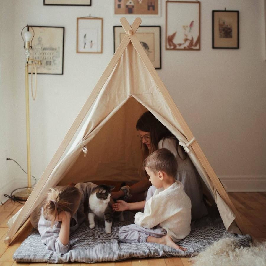 Kinderfeets Cotton Kids Play Tent - Natural