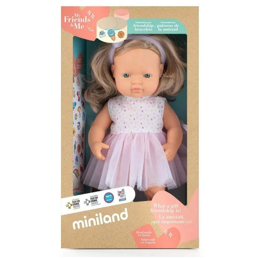 Miniland -Mf&M Baby Doll Blonde Girl 38Cm
