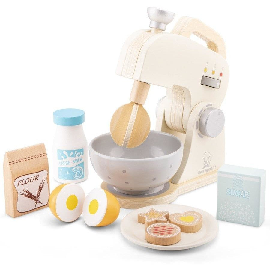 New Classic Toys Baking Set White Wooden Pretend Play Set